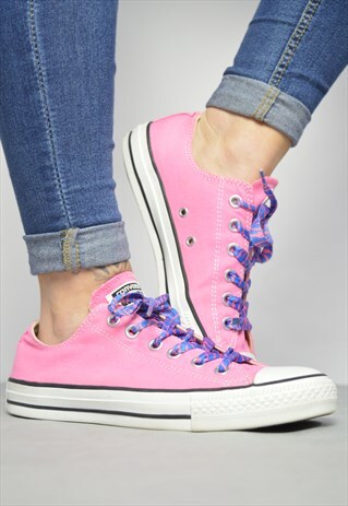 VINTAGE 90S CONVERSE PINK OX SHOES TRAINERS PREPPY RETRO