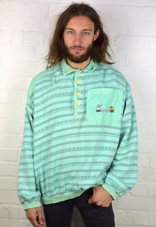 VINTAGE 90'S 1/4 BUTTON SWEATSHIRT