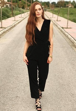 SELF-TIE JUMPSUIT