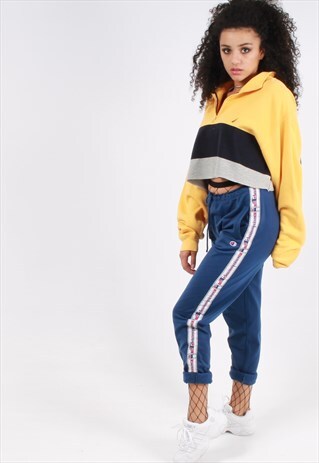 VINTAGE NAUTICA 1/4 ZIP CROPPED SWEATSHIRT
