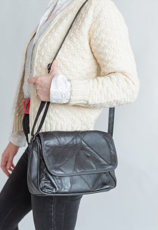 VINTAGE 90S MINIMAL PATCHWORK SHOULDER BAG