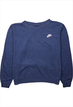 Vintage 90's Nike Sweatshirt Swoosh Crew Neck Blue XLarge