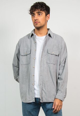 90'S PLAIN FLANNEL SHIRT