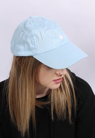 VINTAGE PLAYBOY Y2K BASEBALL CAP HAT BLUE