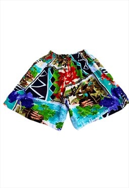 Vintage 80s 90s baggy picture shorts