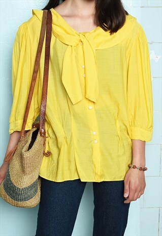 VINTAGE 80S PARISIAN CHIC BLOUSE SHIRT MINIMALIST PINK