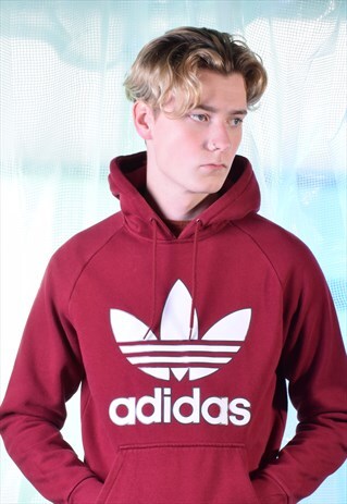 VINTAGE ADIDAS MAROON HOODIE