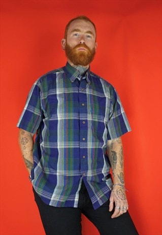 VINTAGE SHORT SLEEVE CHECK SHIRT SHIRT