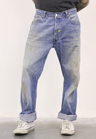 VINTAGE BLUE LEVI'S PAINT 501 JEANS