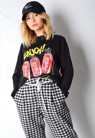BLACK COCA COLA LONG SLEEVE TOP