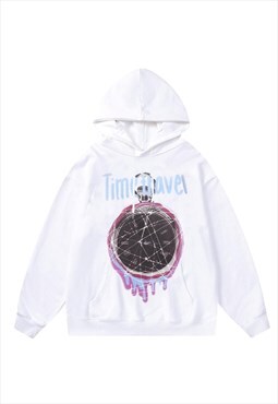 Watch hoodie retro pullover raver top time travel jumper