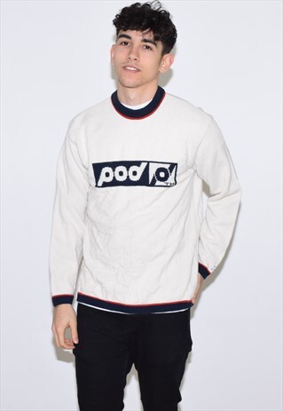 VINTAGE 90S CREAM POD VINTAGE KNIT JUMPER
