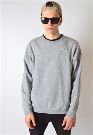 VINTAGE 90S GREY KAPPA SWEATSHIRT JUMPER