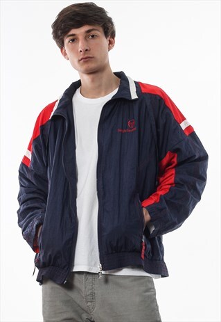 VINTAGE SERGIO TACCHINI TRACKSUIT 90S NAVY BLUE RED