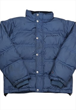 Tommy Hilfiger Puffer Jacket In Blue Size UK 10