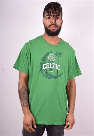 NIKE MENS VINTAGE T-SHIRT TOP LARGE GREEN 90'S