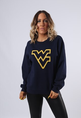 SWEATSHIRT JUMPER OVERSIZED LOGO PRINT UK 12 (EAEF)