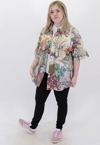VINTAGE FESTIVAL PATTERN SHIRT