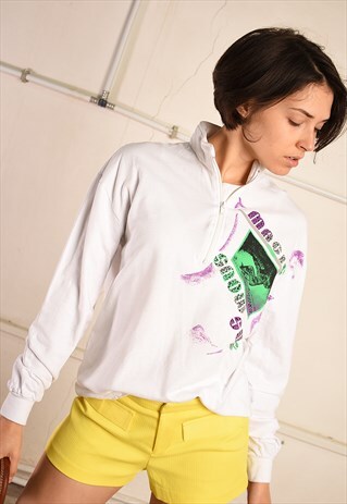 80'S RETRO ATHLEISURE SPORTS FESTIVAL GARM SWEATSHIRT JUMPER