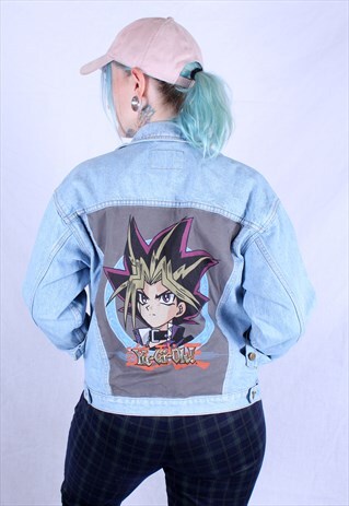 REWORKED YU-GI-OH ANIME CARTOON VINTAGE DENIM JACKET