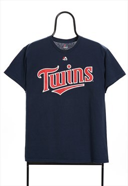 Majestic Vintage Navy Minnesota Twins MLB TShirt Womens