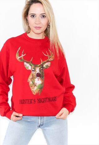 VINTAGE 90'S RED DEER SWEATSHIRT