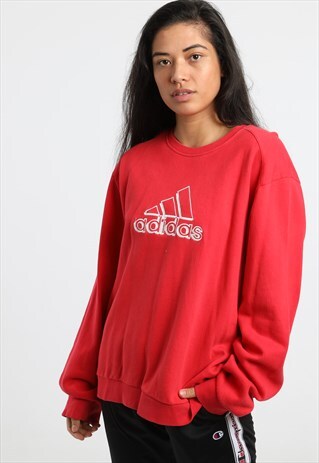 90S ADIDAS EMBROIDERED LOGO SWEATSHIRT