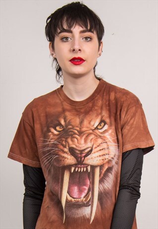 VINTAGE 90'S TIE DYE TIGER T-SHIRT