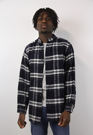 VINTAGE PATTERNED FLANNEL THICK SHIRT