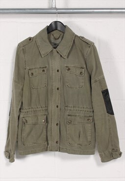 Vintage Levi's Jacket in Green Military Army Coat Large