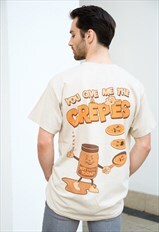 You Give Me The Crepes Men's Halloween Slogan T-Shirt