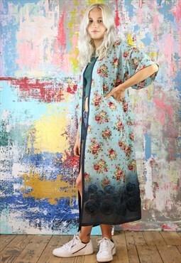 Dip Dye Flower long kimono