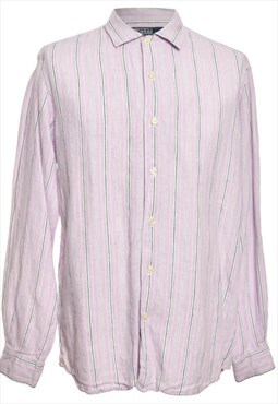 Ralph Lauren Lilac & Grey Striped Shirt - M