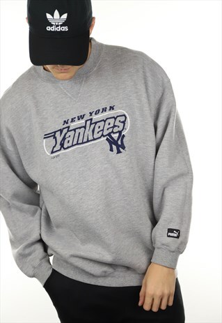 VINTAGE PUMA NEW YORK YANKEES SPELL OUT SWEATSHIRT JUMPER