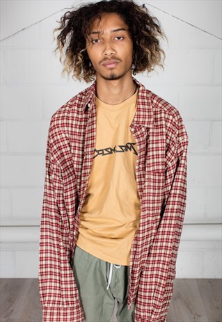 VINTAGE SMALL CHECKED FLANNEL UNISEX SHIRT
