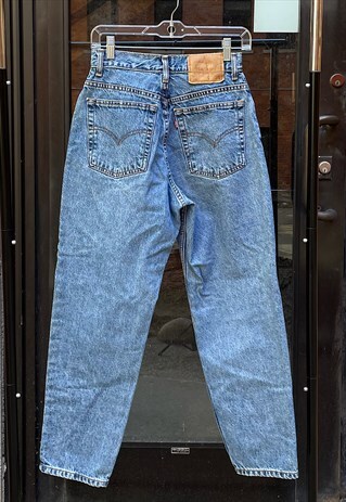 VINTAGE 90S LEVI'S 550 MEDIUM WASH MOM JEANS (26)