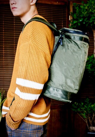 OLIVE BUCKET BACKPACK