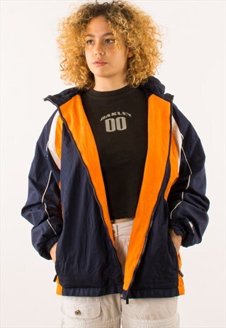 VINTAGE NAVY ILNOISE START JACKET, ORANGE AND NAVY COLOURWAY