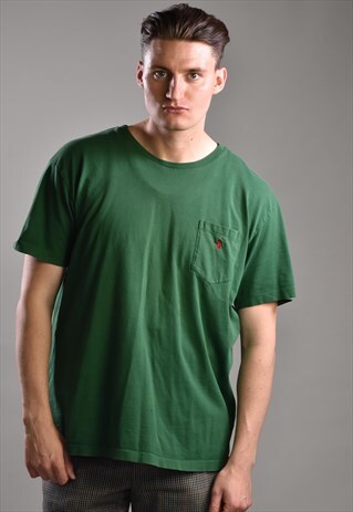 1990S POLO RALPH LAUREN CREWNECK COTTON POCKET TEE
