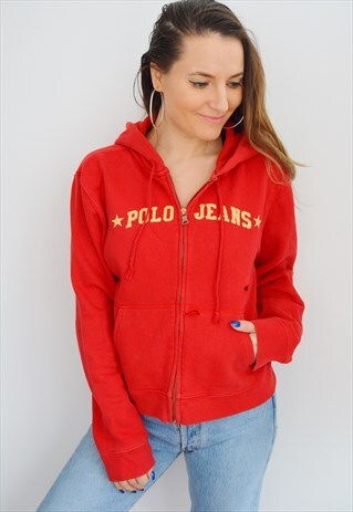 RALPH LAUREN VINTAGE DISTRESSED HOODIE/SWEATSHIRT