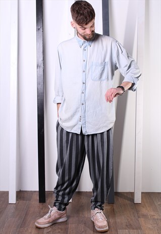 VINTAGE 90S PATTERNED CRAZY PRINT TROUSERS. UNISEX. GYM.