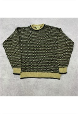 Vintage abstract knitted jumper Men's XL