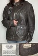 PLAYBOY LEATHER BIKER JACKET VINTAGE 90S SPELLOUT PATCHES 