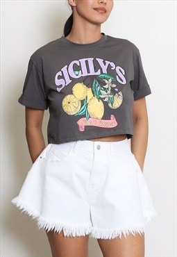 Sicily's Lemon T-Shirt In Grey