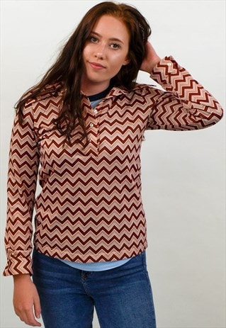 VINTAGE ABSTRACT PATTERN SHIRT