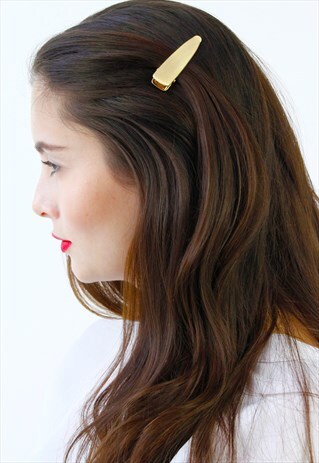 GOLD BARRETTE HAIR CLIP PIN