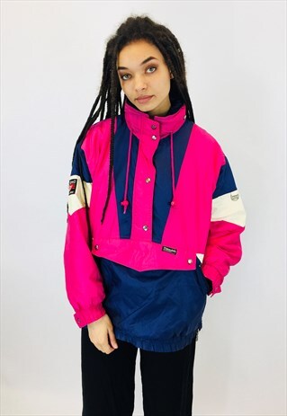 VINTAGE 80S RAVE FESTIVAL PULLOVER SKI COAT