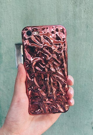3D TIN FOIL PHONE CASE - PINK