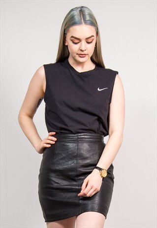 VINTAGE 90'S BLACK NIKE VEST TOP T-SHIRT