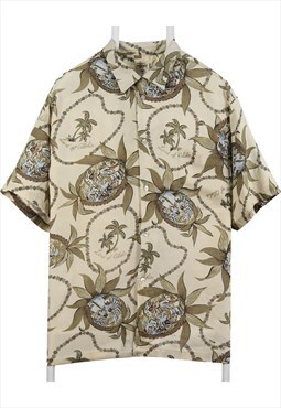 Vintage 90's Stussy Shirt Land of Aloha Short Sleeve Button